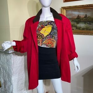 Vintage ‘90’s Nygaard Collection Red Wool Blazer